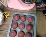 A picture of step 6 of Ube cupcakes.