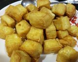 Hình bước làm 1 của món Đậu hũ rim nước tương(món chay)