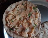 A picture of step 2 of Chapati sandwich.