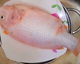 Hình bước làm 1 của món Cá diêu hồng hấp xì dầu