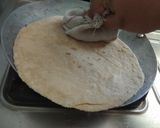 A picture of step 7 of 2 layered Roti (Bepadi Roti).