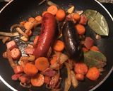 Foto del paso 2 de la receta: Garbanzos con bacon chorizo y morcilla