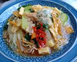 รูปขั้นตอนการทำที่ 5 ของ ลาดหน้ามาม่าผักรวม(เจ)