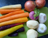 Foto del paso 1 de la receta: Guiso de lentejas y zanahorias de diferentes colores, para congelar