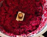 A picture of step 2 of Beetroot khandvi.