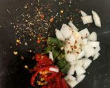 A picture of step 2 of My Jacket Chips with chilli and onion flavouring.