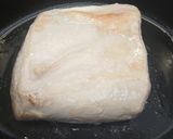 A picture of step 1 of Roast pork with apple gravy served with polenta.