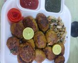 A picture of step 5 of Gola kabab.