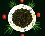 A picture of step 10 of Masala Bhindi.