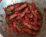 A picture of step 2 of 5 ingredients Chicken seekh kabab karahi.