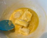 A picture of step 2 of Easter GF blondies.