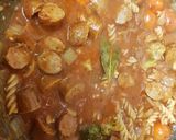 A picture of step 7 of Italian Sausage Pasta 😀.