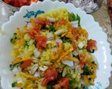 A picture of step 12 of Poha with mix vegetables.