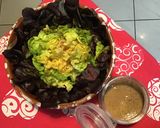 Une image de l'étape 7 de Salade feuille de chêne sauce deux moutardes,deux vinaigres et soja.