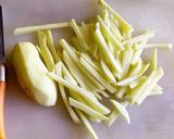 A picture of step 1 of Masala chips.