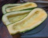 Foto del paso 1 de la receta: Zucchini relleno de pechuga de pollo y verduras