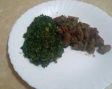 A picture of step 4 of Liver and King Pin Leaves#Local Ingredients Contest.