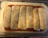 A picture of step 4 of Veg Enchiladas.