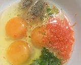 Hình bước làm 1 của món Trứng cuộn