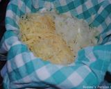 A picture of step 1 of Persian potato frittata.