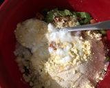 A picture of step 2 of Spinach pancakes.