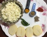 A picture of step 2 of Chena / Paneer Sandwich.