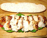 Foto del paso 5 de la receta: SANDWICH DE MUSLO DE POLLO A LA PLANCHA, CON TOCINO AHUMADO, EN PAN ITALIANO