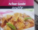 A picture of step 1 of Achar gosht.