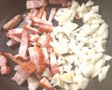 Sült császárszalonnás zöldséges ragus tészta 🥓🧀🥒 recept fázis 1 fotója