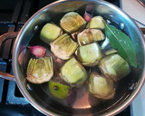 Foto del paso 2 de la receta: Alcachofas en fila