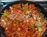 Foto langkah ke 8 dari resep Crabstick Butter Corn Fried rice (nasi goreng) | dengan jagung, wortel, pokcoy.
