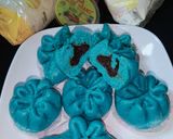 Foto langkah ke 7 dari resep Bakpao Bunga Telang (No Mikser).