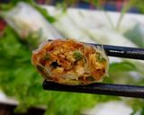 Hình bước làm 5 của món Bánh tráng nướng bơ, tép khô, trứng
