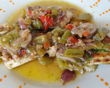 Foto del paso 9 de la receta: Llampuga o Pez Limón, en salsa de verduras mediterráneas