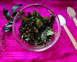A picture of step 4 of Crispy spinach.