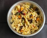 A picture of step 8 of Pasta with roasted vegetables and feta cheese salad.