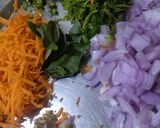 A picture of step 1 of Ragi masala roti.