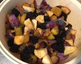 Une image de l'étape 5 de Compote de pommes aux deux prunes et mûres.