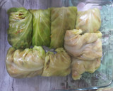 Foto del paso 5 de la receta: Hojas de col rellenas de soja texturizada (con salsa al jerez, almendras y queso)