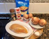 Foto del paso 1 de la receta Tarta de pollo, patata y cebolla