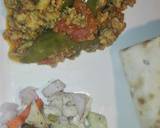 Chicken Qeema Tomato and Green Bell Pepper with chacumar Salad recipe step 6 photo