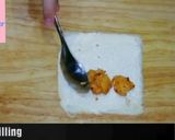 A picture of step 7 of Chicken tikka bread roll.