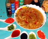 A picture of step 3 of Chicken Hot n sour soup.