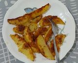 Foto langkah ke 4 dari resep Savory Cheesy Potato Wedges.