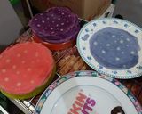 Foto langkah ke 4 dari resep Dadar Mawar polkadot.