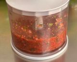 A picture of step 5 of Strawberry Salsa.