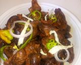 A picture of step 5 of Peppered gizzard.