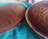Foto del paso 3 de la receta: Tarta de chocolate rellena de frambuesa y mousse de vainilla 🥧