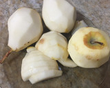 Foto del paso 1 de la receta: Peras y manzana caramelizadas