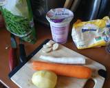Tejfölös-kakukkfüves zöldbableves recept lépés 1 foto